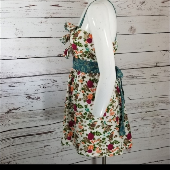 DRESS Cottage Prairie Core floral Spaghetti Strap criss cross Size Small - Picture 3 of 7